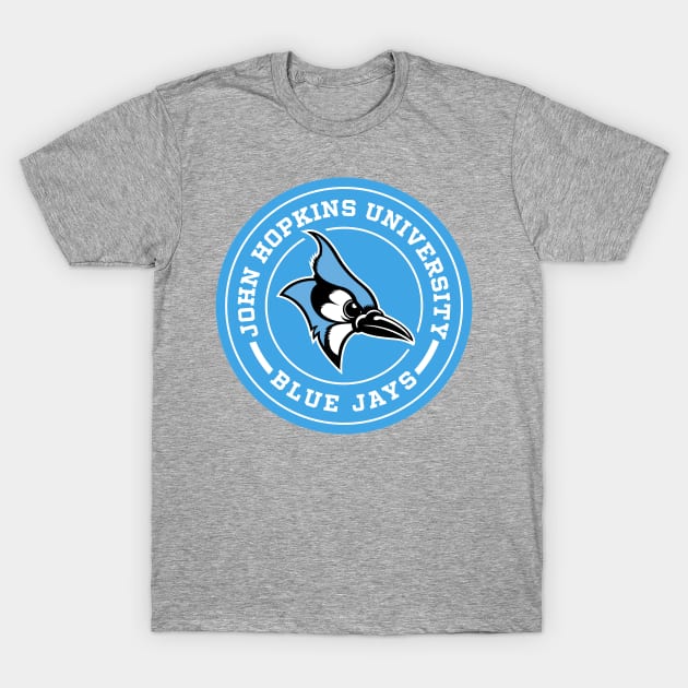 John Hopkins University Blue Jays Circle T-Shirt by Josh Wuflestad